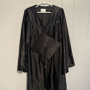 NEW Child’s Size 36” Black Graduation Gown, Cap & tassel